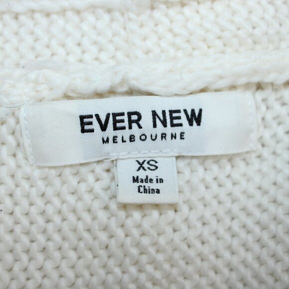 3/$30 Ever New Melbourne Cream Open Cardigan Chunky Weave Size XS - Picture 4 of 4